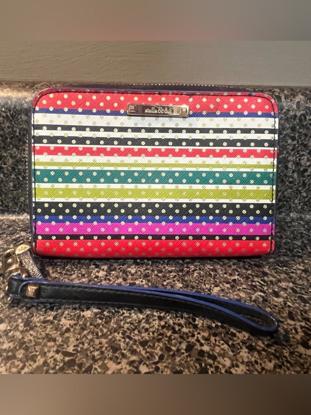 stella & dot Multicolor Striped Wristlet Wallet